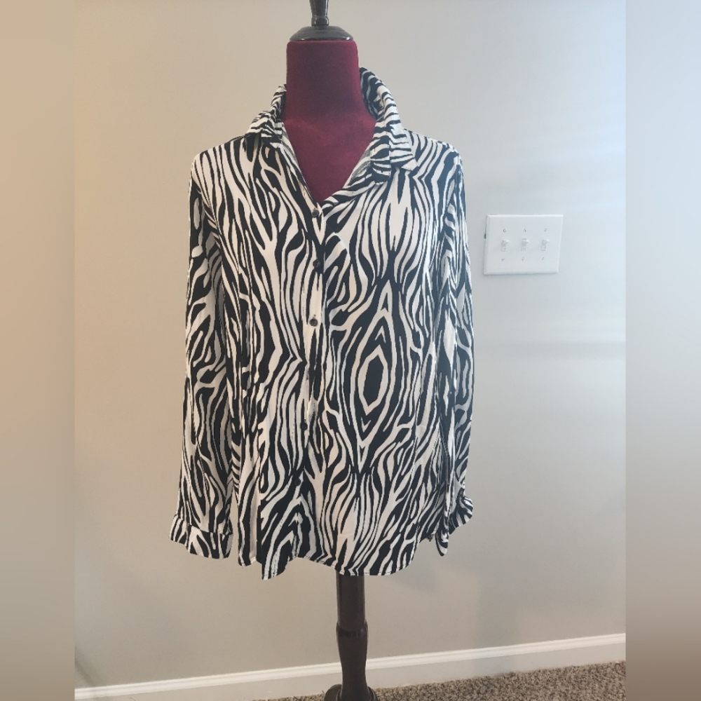 Big Dart Zebra Print shirt